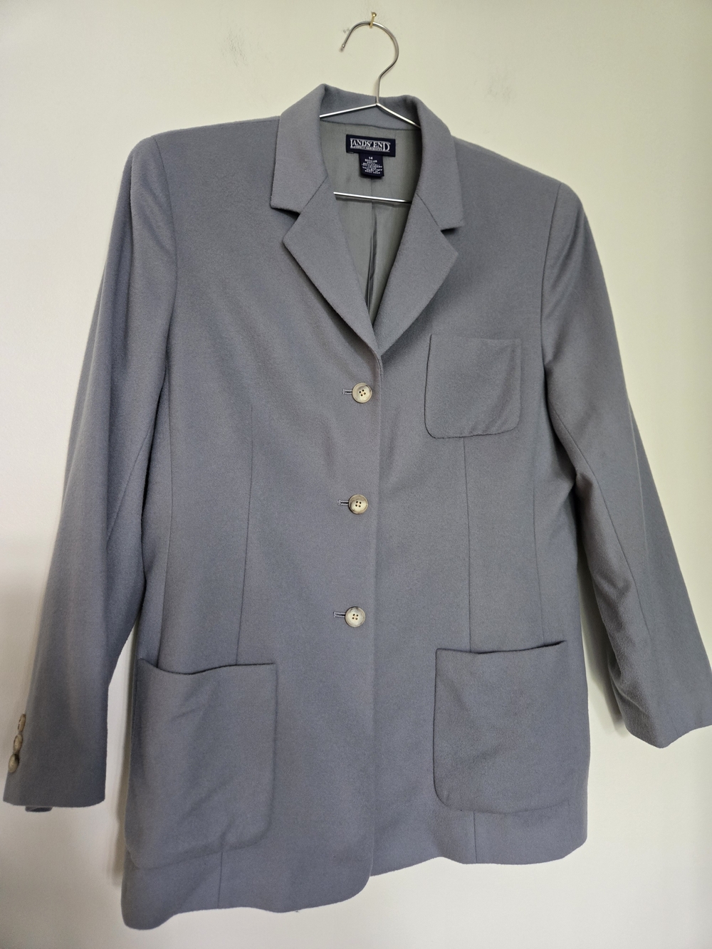 Lands' End Women's Gray Blazer Jacket